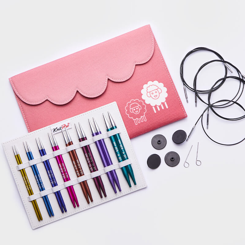 SET FERRI CIRCOLARI KNIT PRO ZING DELUXE